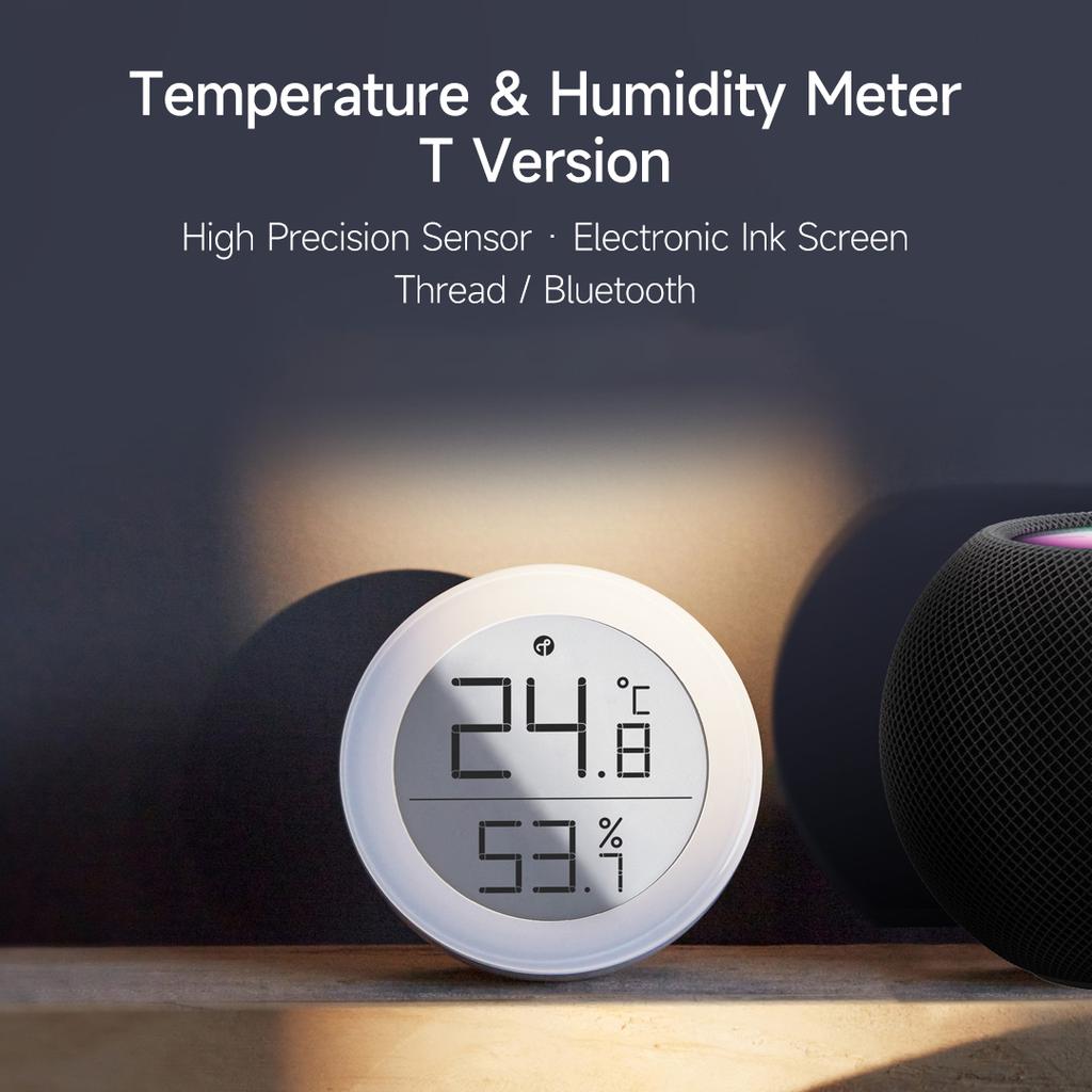 Qingping Temperature Humidity Sensor T Version Thread/BLE High-precision Indoor E-Link INK Thermometer work with Apple HomeKit