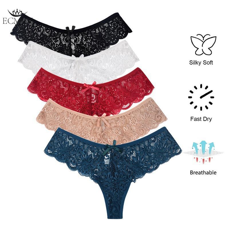 Women Low Waist Floral Briefs Solid Color Panties Women's Ladies Lingerie Underpants Thong