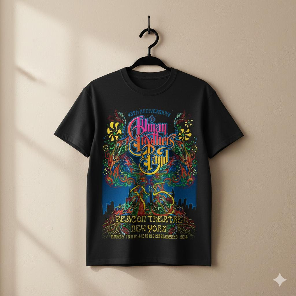 Vintage Jam Band Inspired Graphic Tee Colorful Retro Music Art Shirt - T459