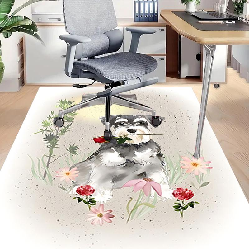 1PC Dog Flower Extra Large Non Slip Floor carpet, Office, family, bedroom Large Area Rug Indoor Rugs, Vibrant Colors