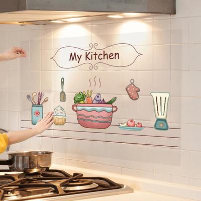 Sticker de Cuisine Imperméable Résistant à la Chaleur et Durable: Décoration Murale Adhésive, Résistante à l'Huile et au Feu, pour Hottes de Cuisine