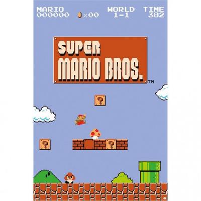 Super Mario Bros World 1-1 Poster