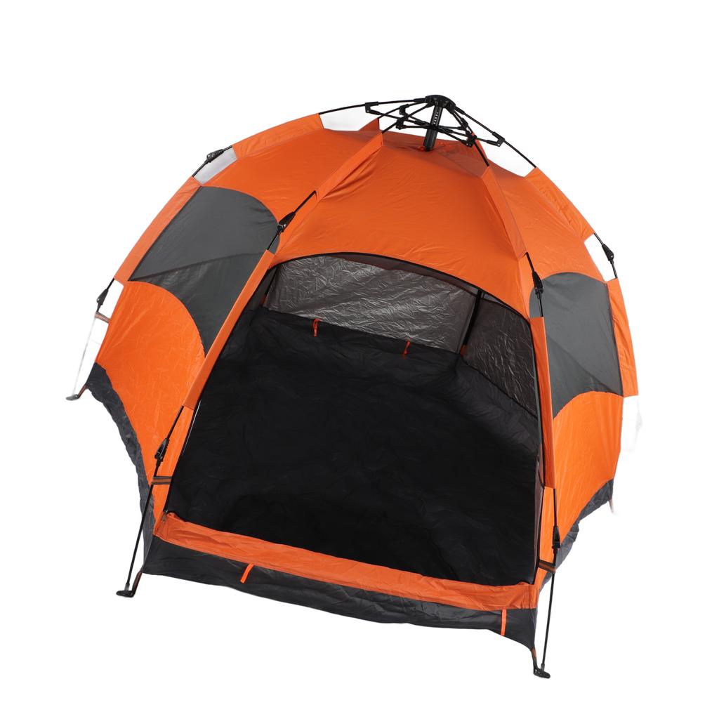 8 Person Easy Pop Up Camping Tent Double Layer Instant Automatic Pop Up Hexagonal Tent Green