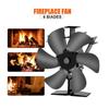 Hot Sell 6 Blades Stove Fan Heat Powered Fireplace Fan Log Wood Burner Eco-fan Quiet Fan Home Winter Warm Heat Distribution