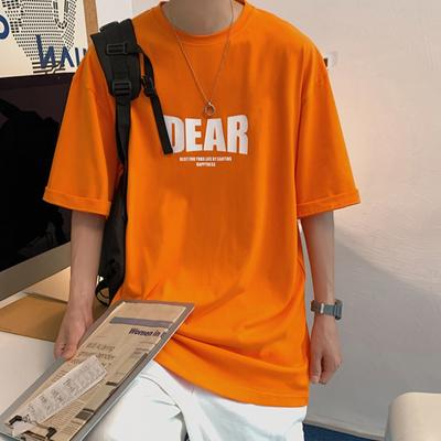 Männer Kurzarm T-Shirts Brief Grafik Druck Mode marke tees für männer Männer Kleidung Casual Tee Mann Sommer Koreanische Retro tops Für