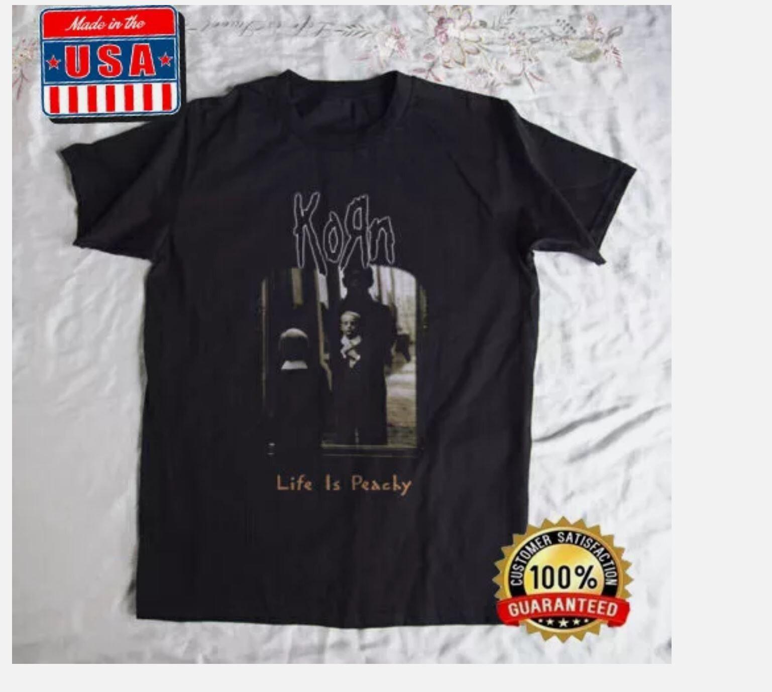 26 Korn - Life Is Peachy Metal Band Unisex T-Shirt Size S-5XL Unisex T-Shirt L