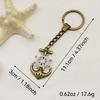 Personalized Retro Pirate Ship & Anchor Rotating Keychain Pendant