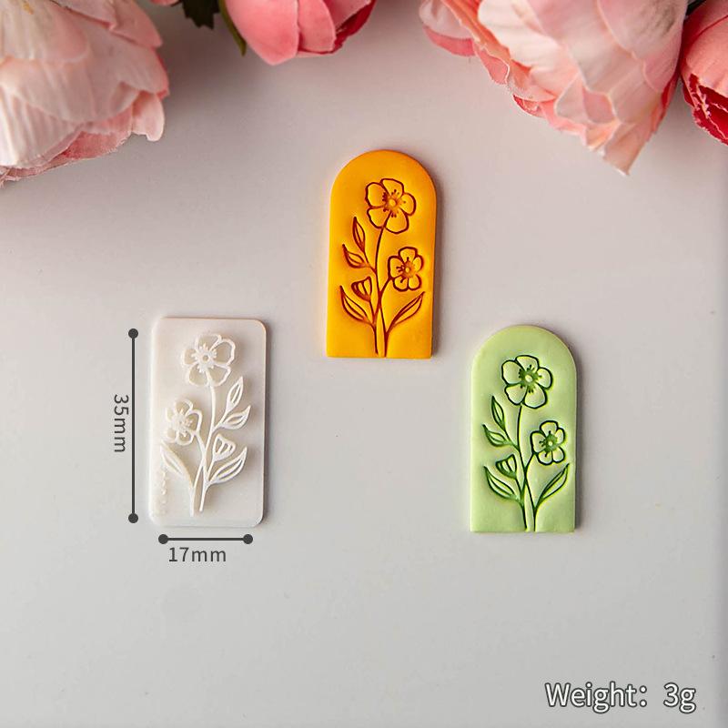 Fresh Flower Clay Soft Pottery Earrings Molds Are Suitable for Making Handmade Diy Jewelry Pendants Polymer Clay Tools
