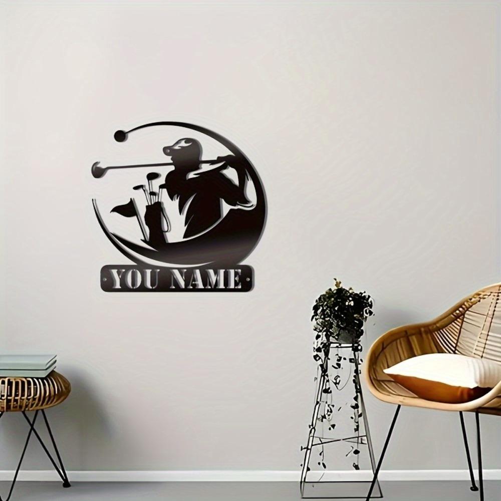 Custom Metal Golf Wall Art Personalized Golfer Gift Sign Home Club Decor