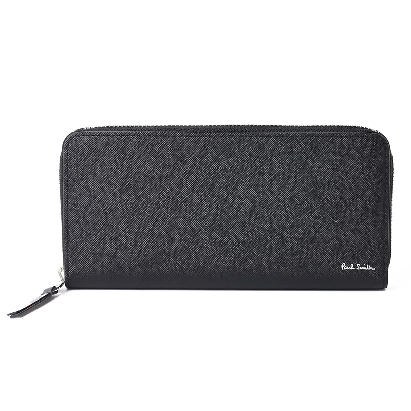 

[Paul Smith] Wrapped wallet long wallet round zipper Comes with care cloth bright stripe puller coin purse cowhide leather leather 813019 P917