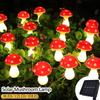 8/12/20LED Solar Landschafts Bodenleuchten Niedliche ROTE Pilz Rasenlampe Hochzeit Feiertag Hof Weihnachten Outdoor Gartendekoration