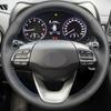 Hand-stitched Artificial Leather Steering Wheel Cover Black DIY Car Steering Wheel Covers for Hyundai Kona 2017 -