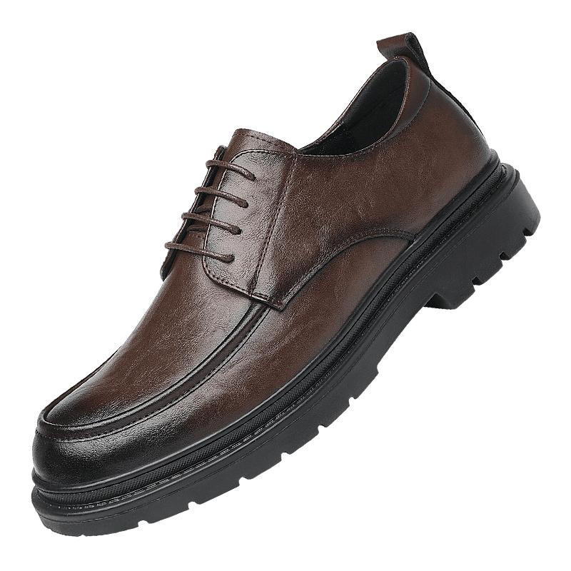 

Модная роскошная мужская кожаная обувь Удобный повседневный высококачественный стиль Элегантная для работы или вечеринки Обувь на толстой подошве, увеличивающая рост 44 коричневый