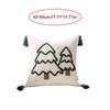 2Pieces Festival Embroidery Pillow Cover Cotton Linen Fabric Soft Breathable For Christmas Seasonal Decoration