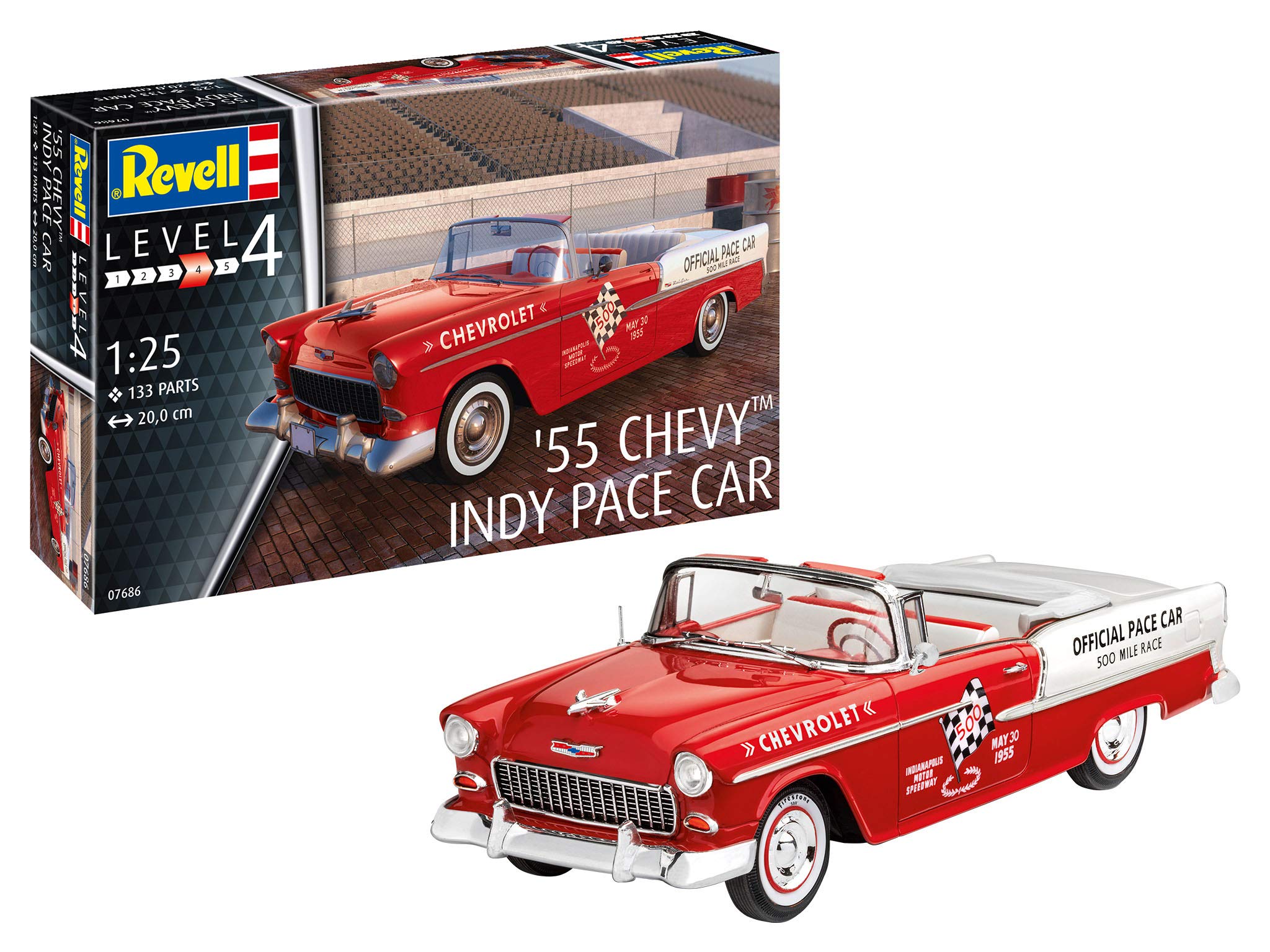 

Немецкий уровень 1955 Chevy Indy Pace Car Пластиковая модель 07686 1/25
