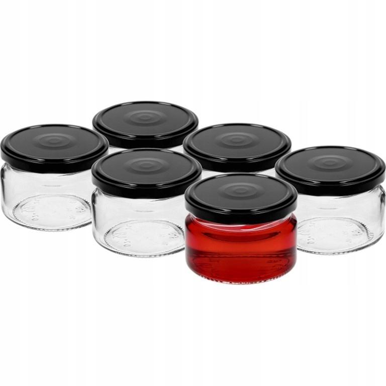 Jam Jars with Lids, 6 Pcs, 200 Ml