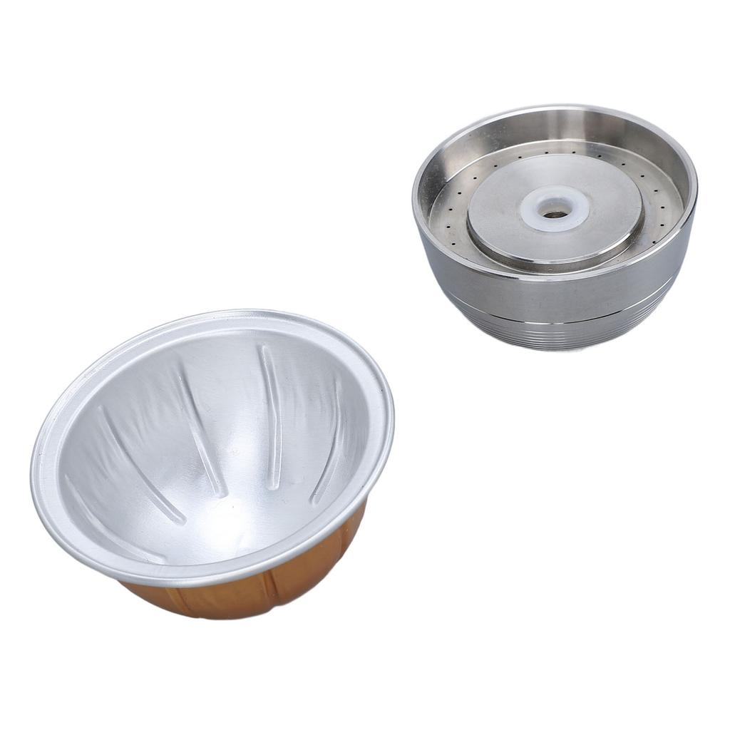 Reusable Coffee Capsule Stainless Steel Easy to Clean Long Lifespan Refillable Coffee Pods for