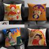 fashing Retro Japanese style prints Pillow Case Natural Linen Double-Sided Printing Sofa Home Decor Cushion Cover