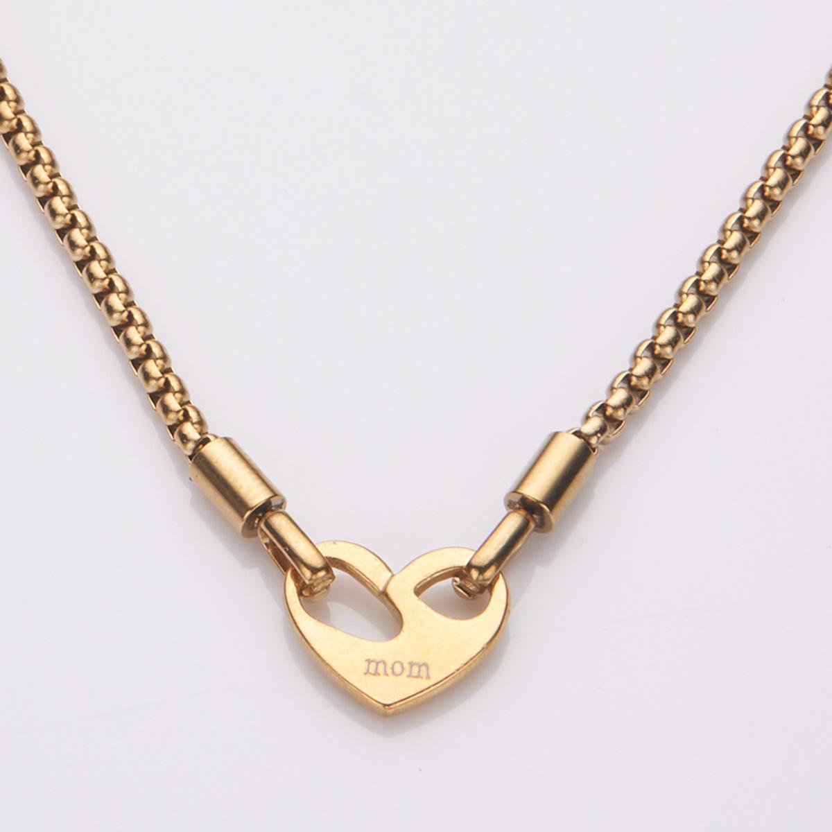 Double-sided Love Valentine s Day Jewelry Love Necklace Pendant Necklace 60CM