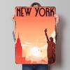 New York City Travel Printed Poster Customized Retro Wall Art Vintage Metal Tin Signs for Home Desk Decor Custom Plate House