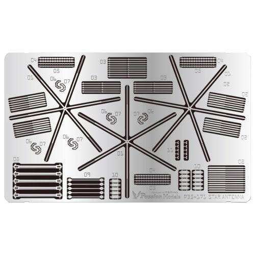 Passion Models 1/35 Scale Star Antenna Set for Panzer IV Command Tank with Jig, Plastic Model Parts P35-171J