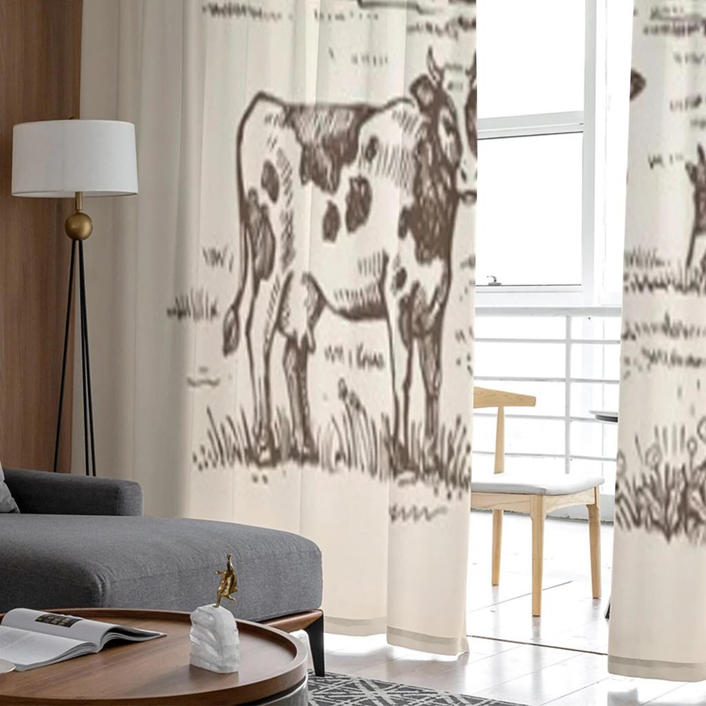 Tende velate Village And Landscape per soggiorno Tulle trasparente Trattamenti per finestre Camera da letto Cucina Decorazione per la casa Velo Drappeggi