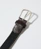 Holliseon Peninsula Elastic Braided Leather Belt Charcoal