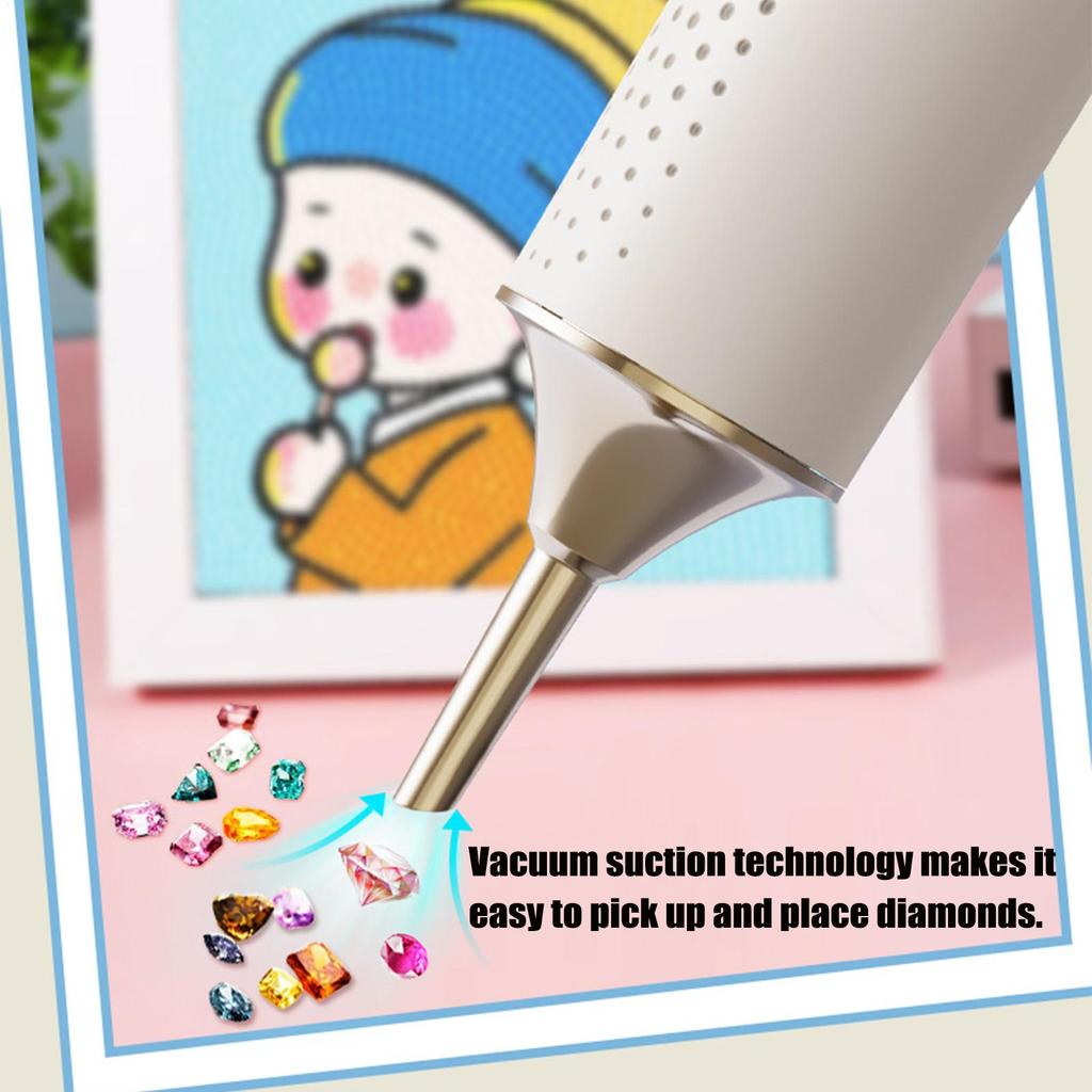 Electric Diamonds Painting Drill Pen Rechargeable Diamond Art Pen Kit With 2 Speed Settings Ergonomic Dot Drill Tool