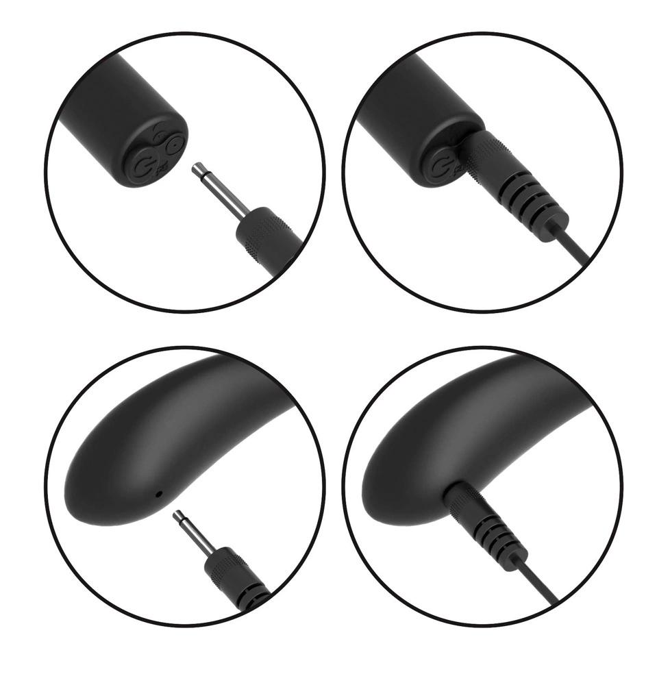 Fetish - Black Small Vibro-Bullet with Remote Control and 10 Vibration Modes and Thong