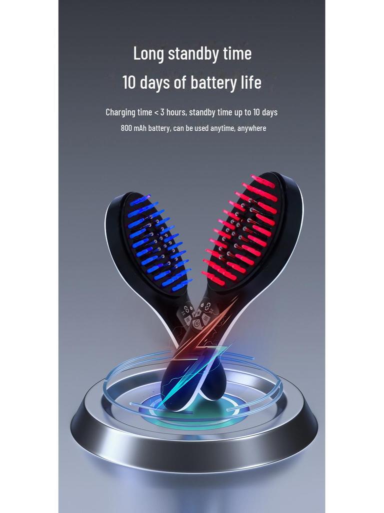 Electric Hair Growth Comb with Red Light Therapy & Essential Oil Mist