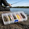 4PCS with Independent Latches Fishing Lure Box 5 Grid Compartments Lure Container  for Fishing