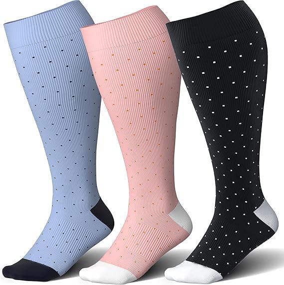 Plus Size Compression Socks Fat Large Leg Sports Socks Running Cycling Fat Calf Stockings Pressure Leg Fitness Varicose Veins