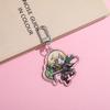 1/7Pcs Anime Figures Attack on Titan Acrylic Car Keychain Backpack Pendant Funny Bag Charms Accessories Decoration Holiday Gifts