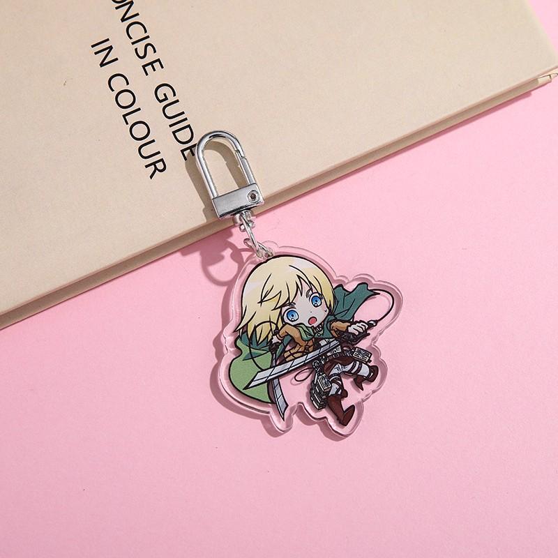 

1/7Pcs Anime Figures Attack on Titan Acrylic Car Keychain Backpack Pendant Funny Bag Charms Accessories Decoration Holiday Gifts 5cm