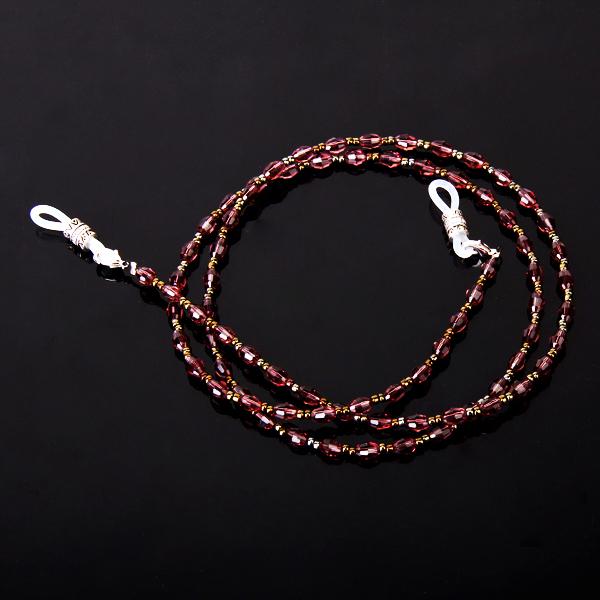 Rhinestone Beads Sunglasses Chain Necklace Adjustable Rope Rubber Glasses Holder for Women Eyeglass Accessories