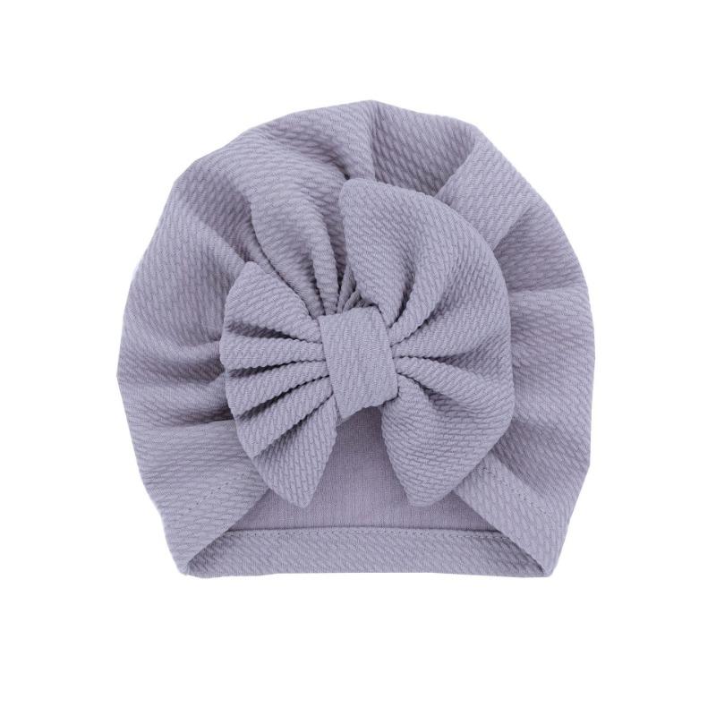 F23 children's hat cotton tied pullover hat soft knitted fabric baby pleated bow baby headscarf cloth