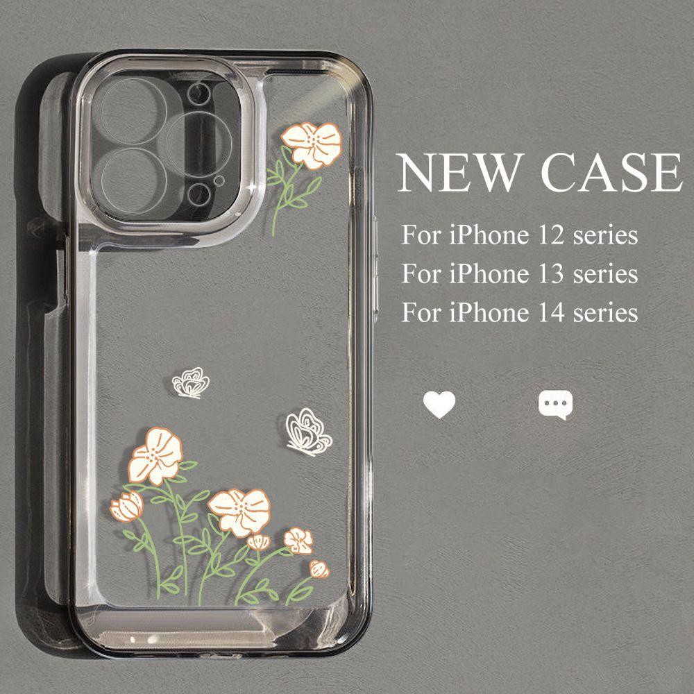 Cold wind flowers are suitable for iPhone17promax mobile phone case 16pro niche x Apple 14/15 all-inclusive 13