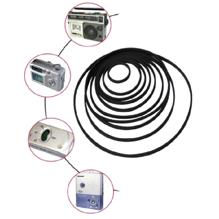 10Pcs Turntable Belt for Record Player Belt Replacement Rubber Flat Drive Belt Repair Turntable Belt 190-471mm