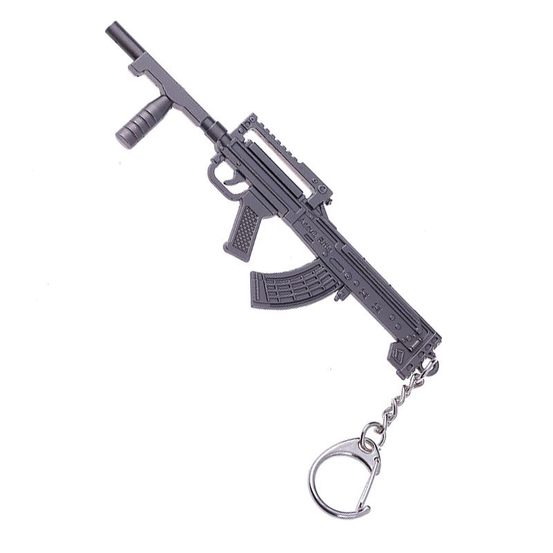 12cm PlayerUnknown's Battlegrounds Chicken Dinner Keychain & Weapon Figurine - Creative Classic Gift