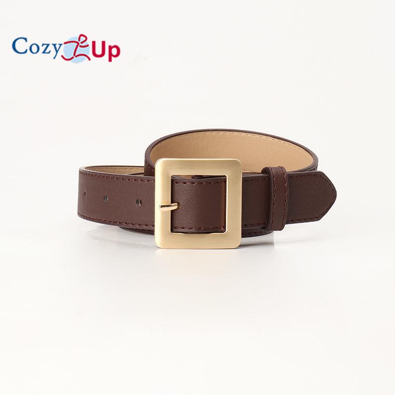 

Двусторонний ремень для женщин, CR 2.8 женский кожаный ремень для джинсов и брюк - 2 стиля в одном ремне 103x2.8cm темно-коричневого