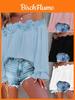 Relaxed Fit One Shoulder T Shirt With Ruffle Sleeves For Casual Wear