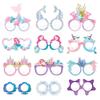 12Pcs Mermaid Party Paper Glasses Frame Cartoon Mermaid Glasses Children'S Birthday Party Gift Underwater Theme Party Supplies