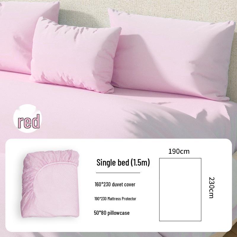 Four-Piece Disposable Bedding Set: Mattress Cover, Bed Sheet & Duvet Cover for Double Beds, Ideal for Naked Sleeping & Hotels