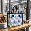 Easter Egg Print Tote Bag Fashion Large Capacity Casual Handbag for Daily Shopping Outdoor Use
