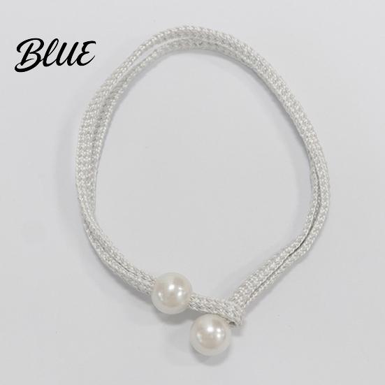 Curtain Tie 1 Durable Pearls Adjustable Rope for Drapes Pair Tiebacks Backs Faux Cord Buckle