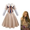 M3gan Girls' Halloween Costume Dress For Cosplay Polyester Fabric Available In Multiple Sizes
