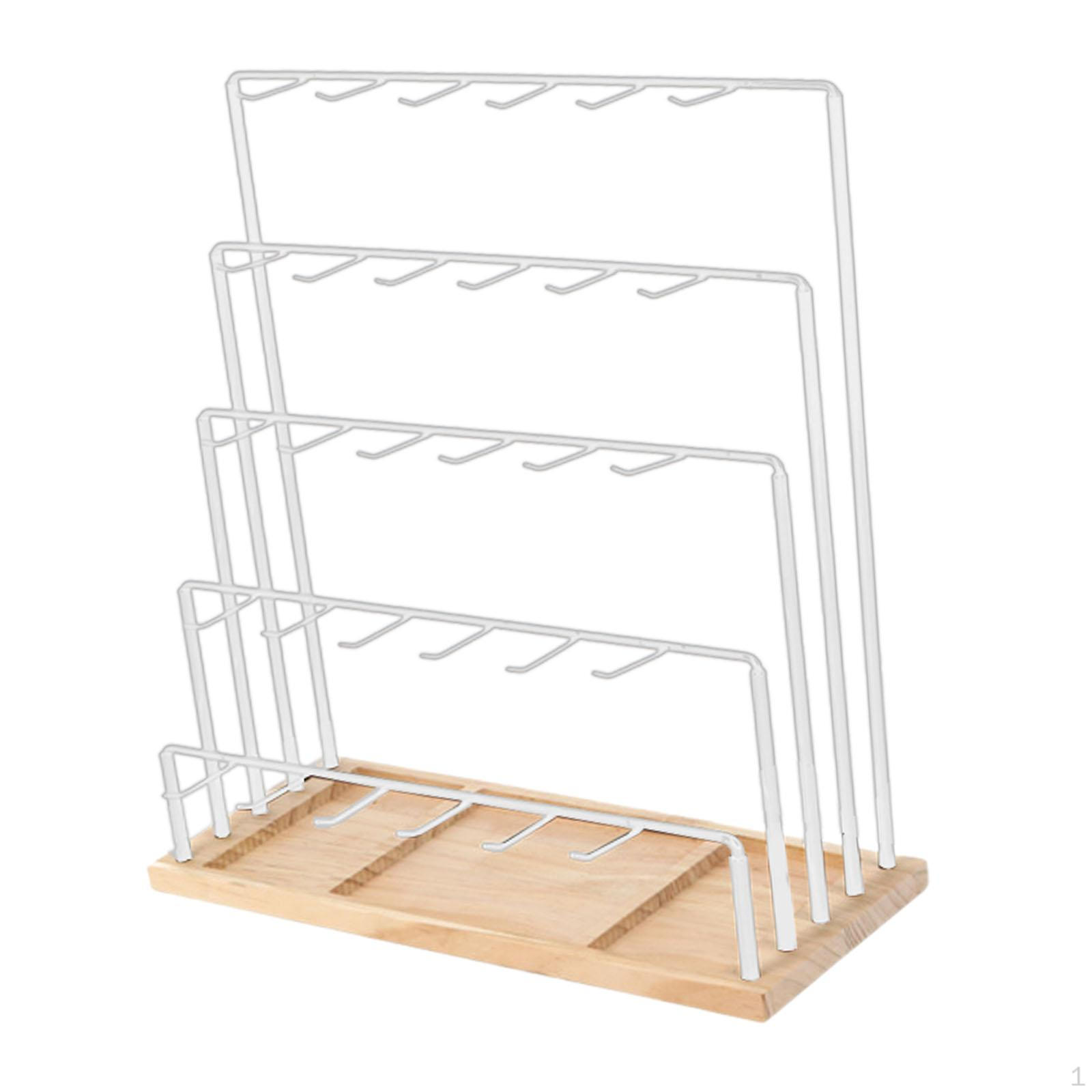 

5-ти уровневая стойка для сережек, держатель для ювелирных изделий, органайзер с крючками для фотосъемки в магазине белый