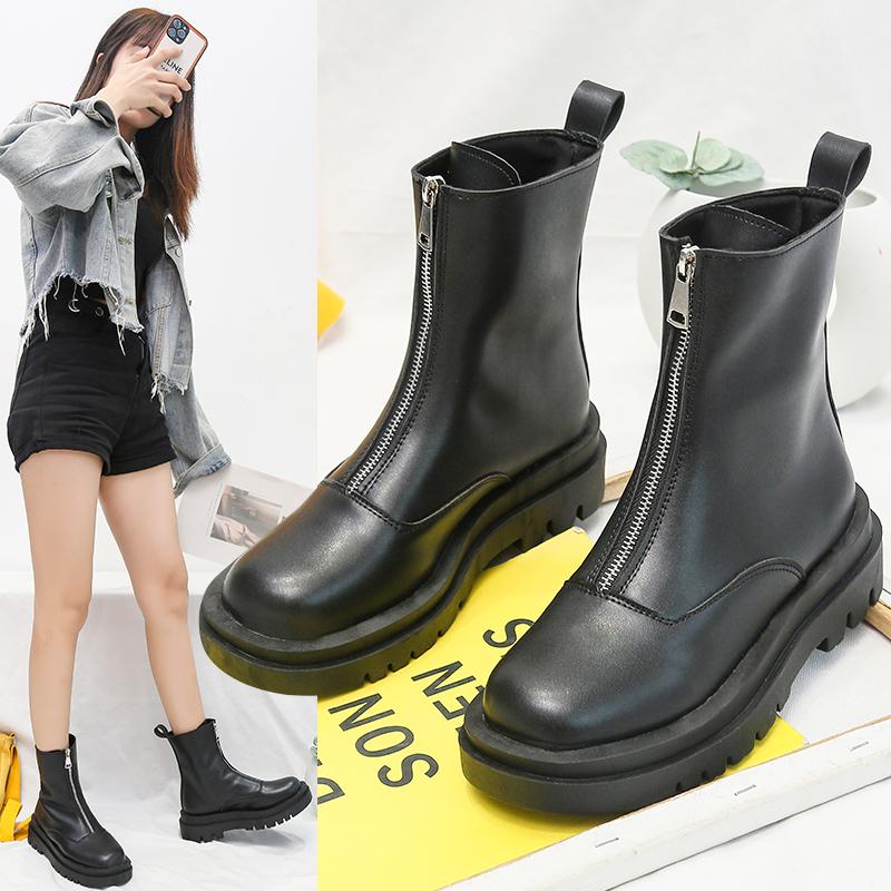 Women's Boots  New Round Toe Solid Color Low Heel Short  Casual Women's Fashion Boots