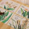 Retro Rural Flower Table Mat Fresh Plant Pattern Placemat for Home Party Dining Tables Wedding Kitchen Banquets Restaurant Decor