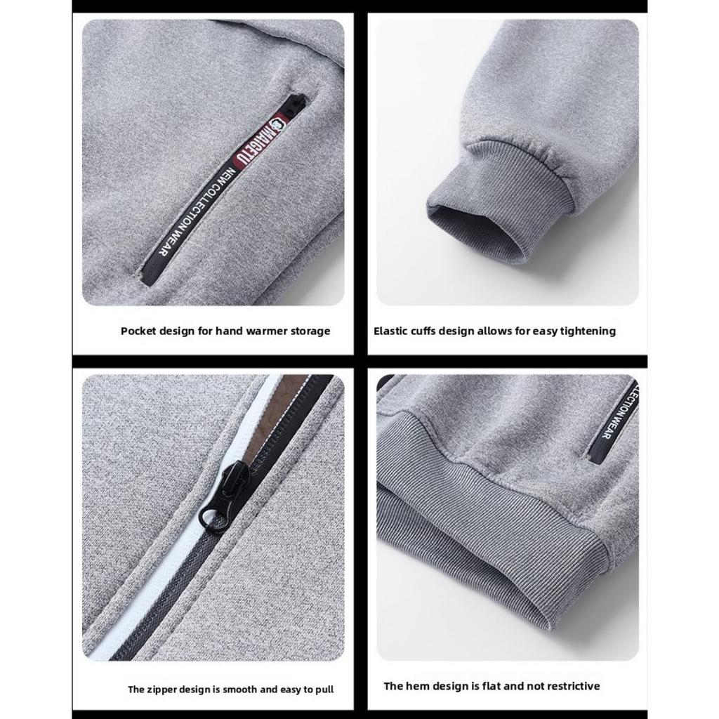 Cappotto Spesso Autunno e Inverno, Felpa con Cappuccio Larga in Imitazione Lana d'Agnello, Giacca da Lavoro, Giacca da Uomo